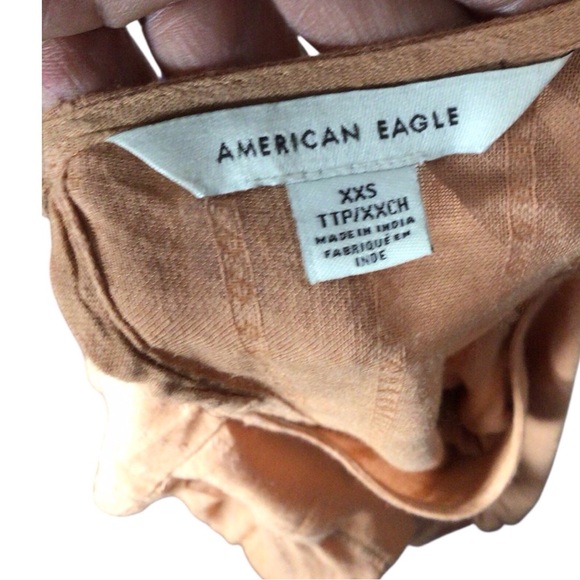 American Eagle Outfitters Apricot Babydoll Y2K Style Top size xxsmall - Picture 4 of 4